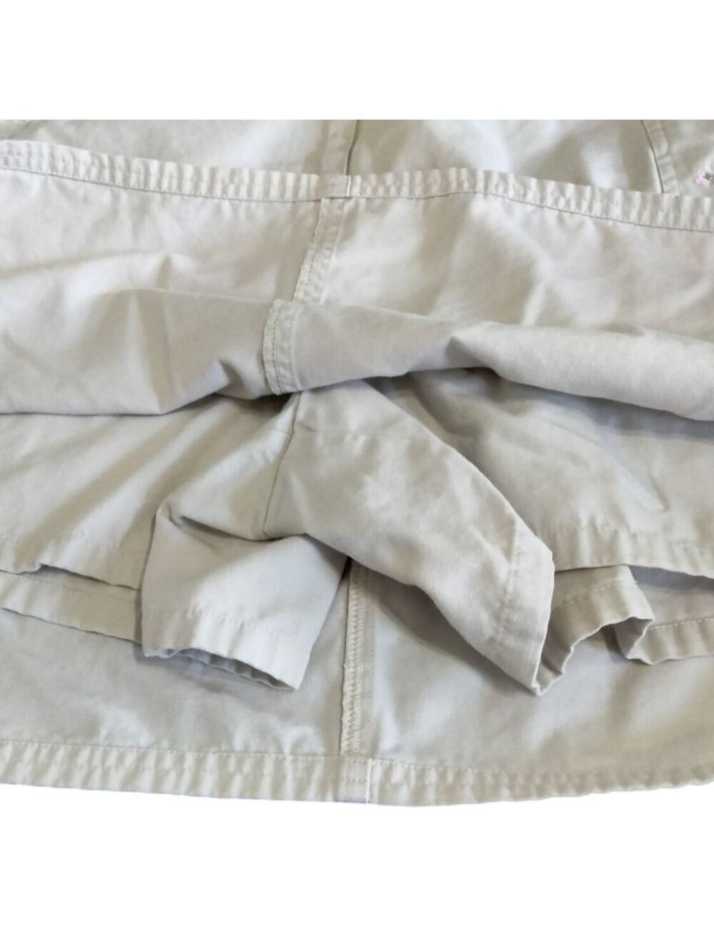 Fashion Bug Plus Size 22W Beige Skort Embroidered Floral Zipper Pockets Skirt - Picture 4 of 10